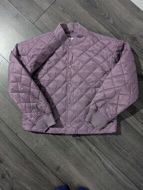 GAP Kids Quilted Bomber Jacket in Mauve